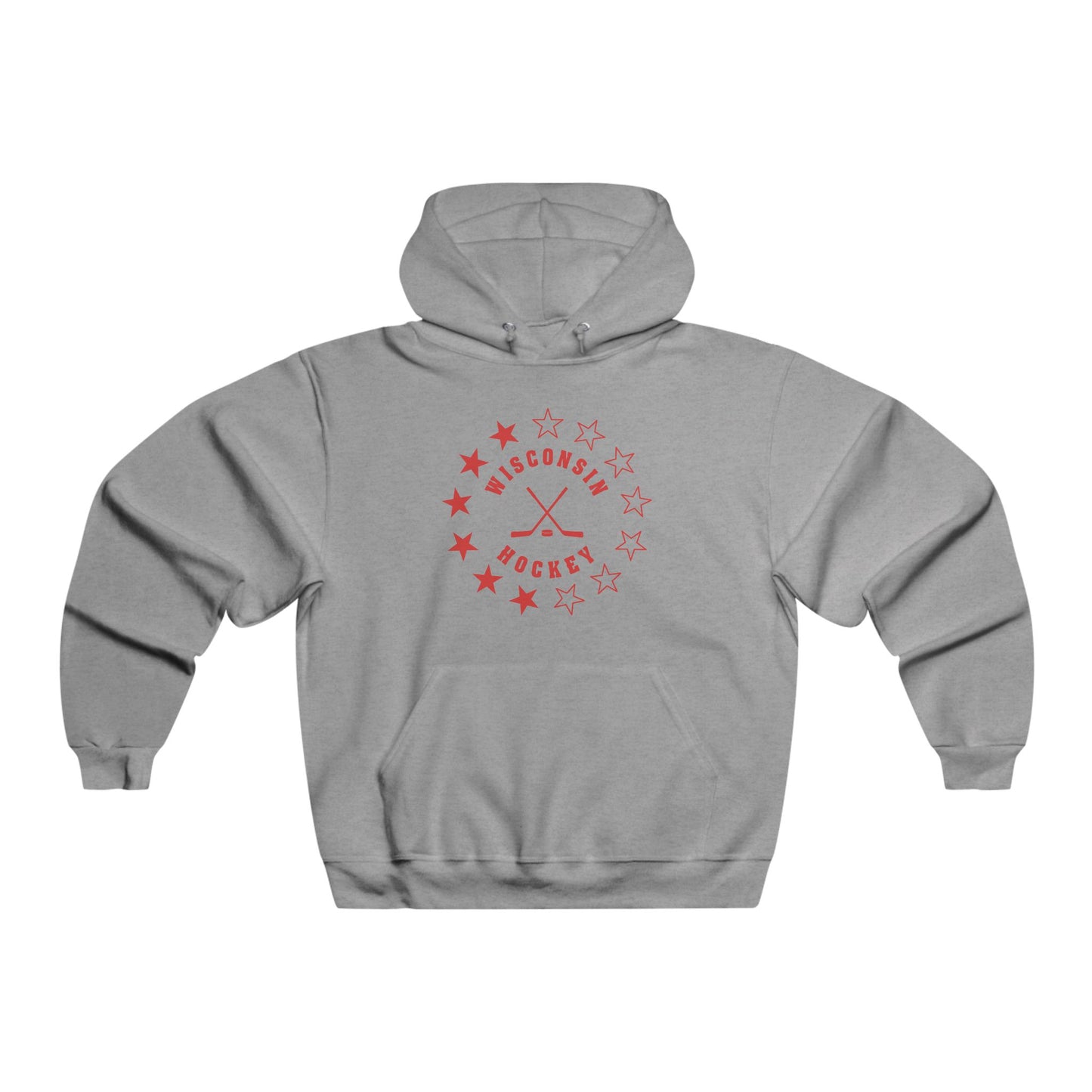 University of Wisconsin Badgers Hockey Hoodie - Game Day Shirt - Gray