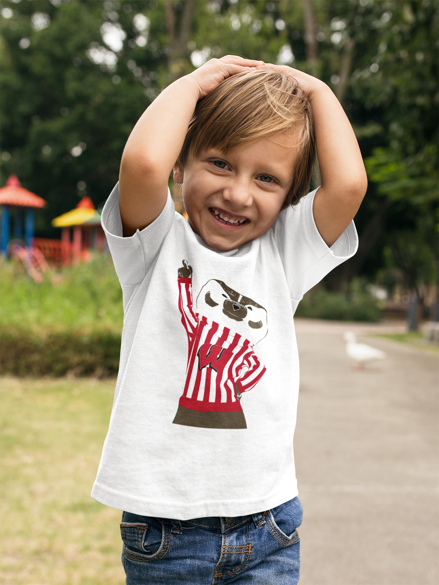University of Wisconsin - Bucky Badger Shirt - Toddler Short Sleeve Tee Shirt