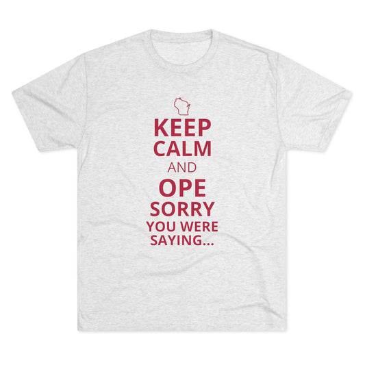 Wisconsin Shirt - Keep Calm Shirt