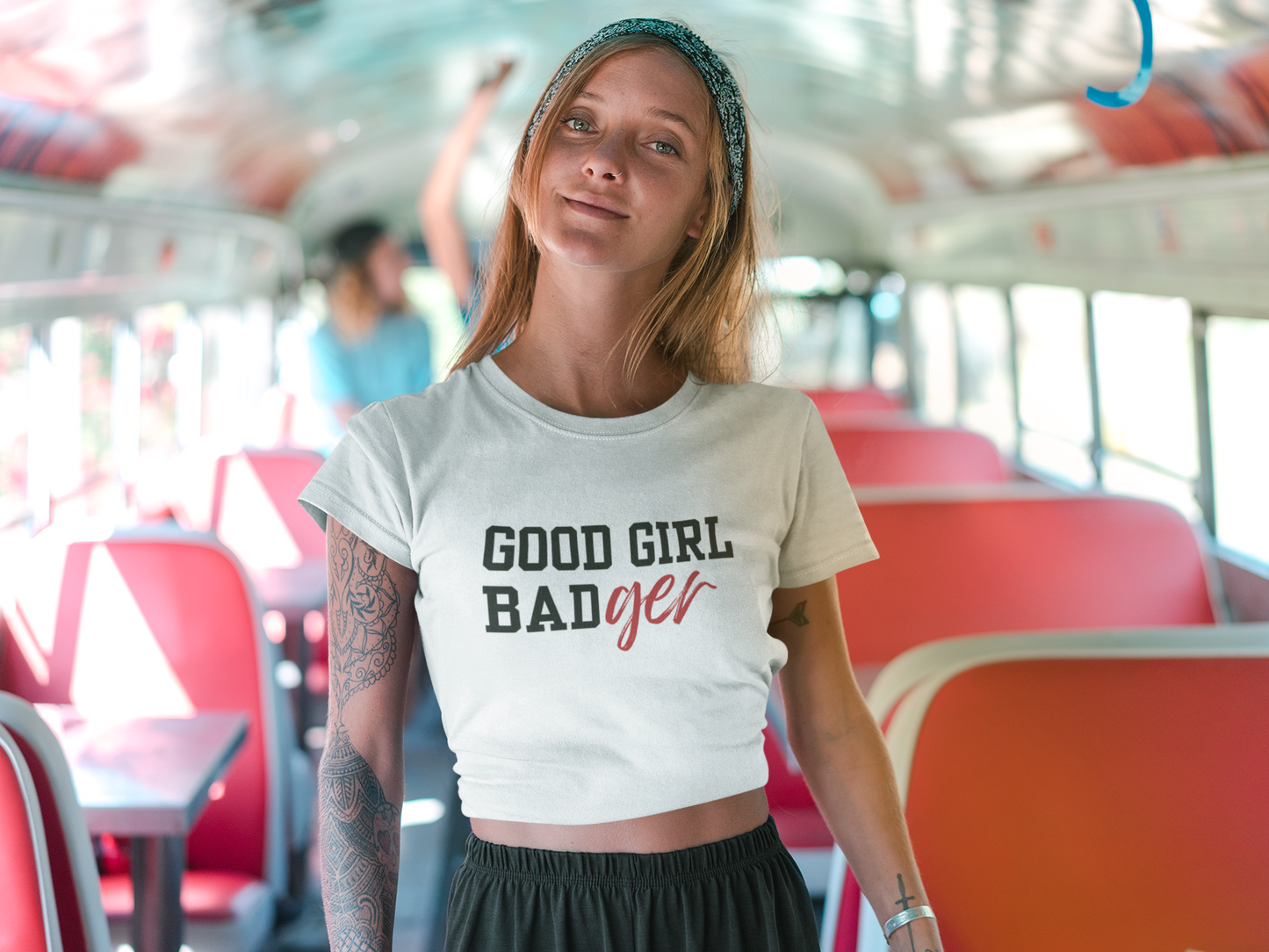 University of Wisconsin | Good Girl Badger | Women's Baby Tee